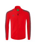 Erima Team Tracktop Essential Sports Jacket - comfortable, ribbed cuffs, side pockets - red/grey Men